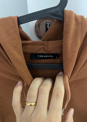 Kahverengi Kapüşonlu Salaş Sweatshirt - Görsel 3