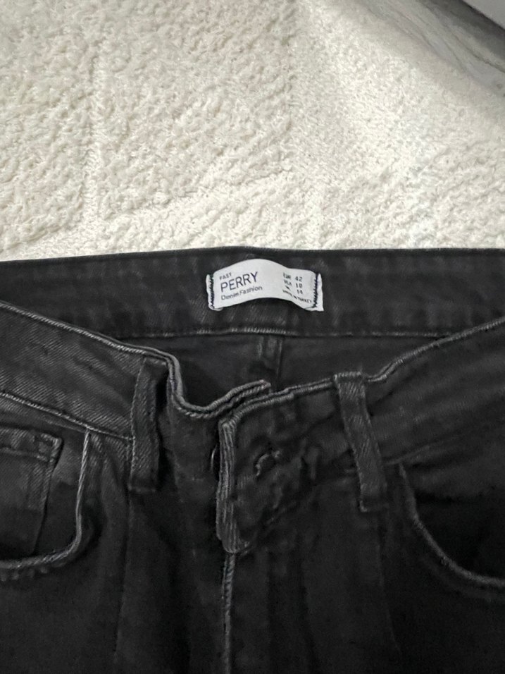 Siyah Esnek Kadın Kot Pantolon - Görsel 3