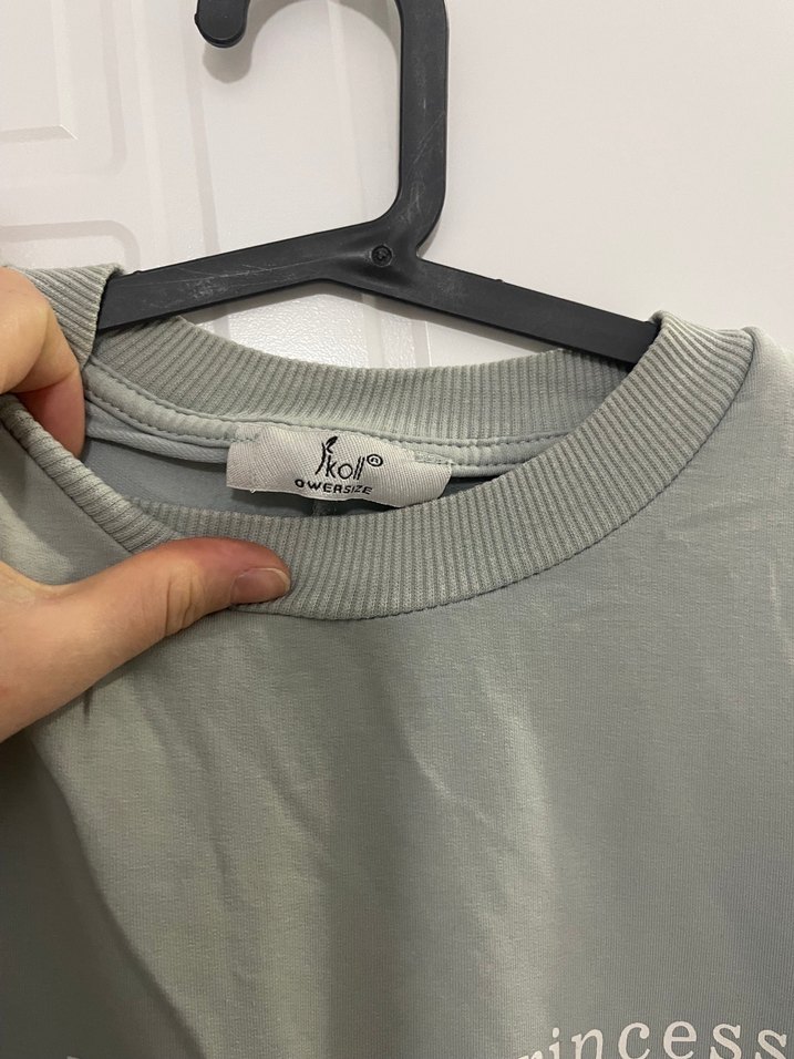 Gri Uzun Kollu Kadın Salaş Tunik - Görsel 2