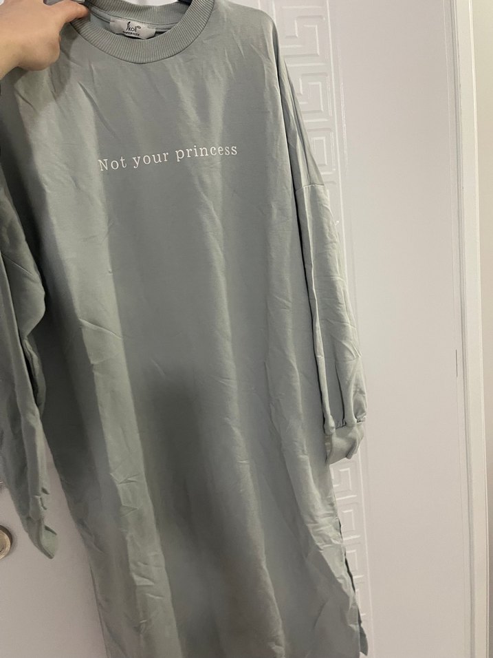 Gri Uzun Kollu Kadın Salaş Tunik - Görsel 3