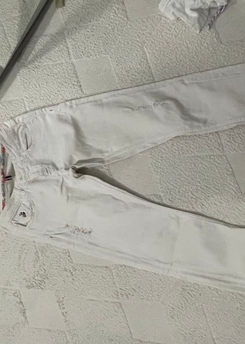 Beyaz Regular Fit Keten Kadın Pantolon - Görsel 4