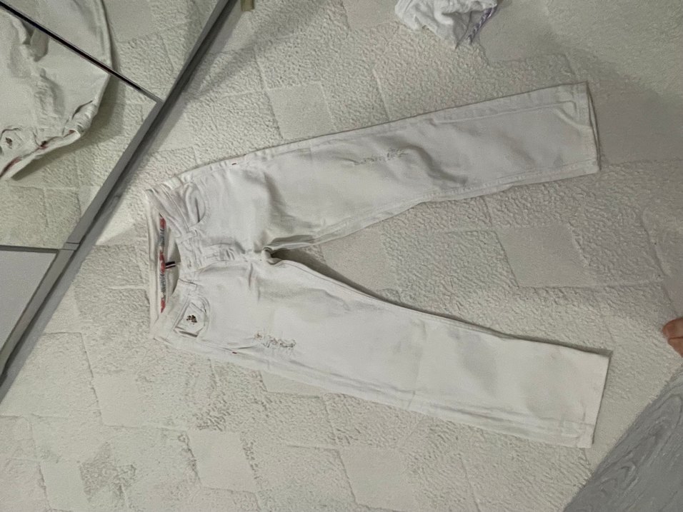 Beyaz Regular Fit Keten Kadın Pantolon - Görsel 4