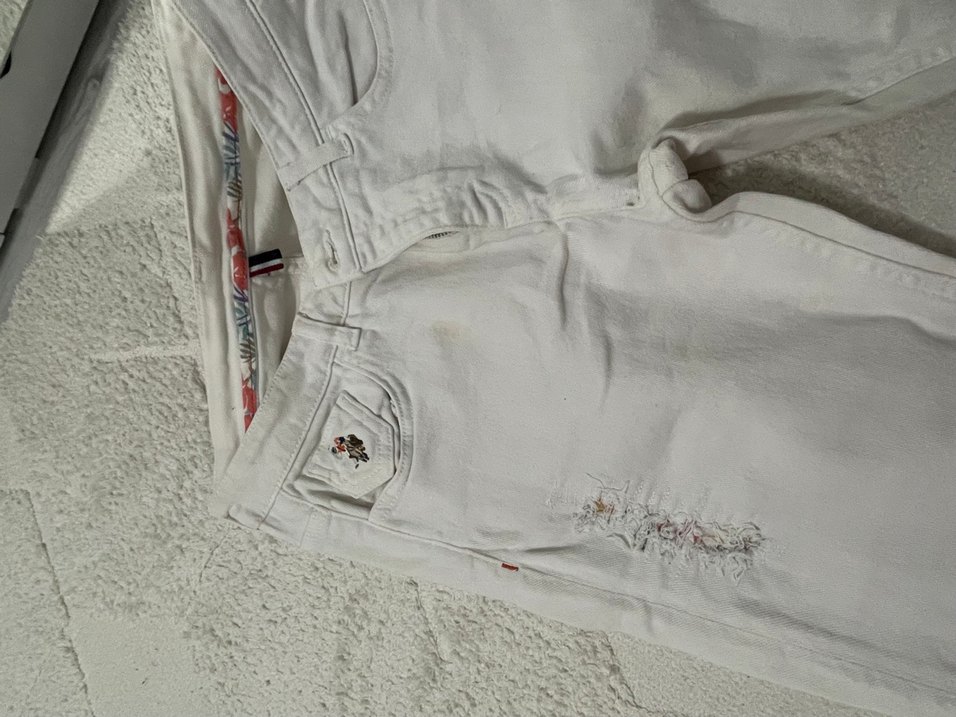 Beyaz Regular Fit Keten Kadın Pantolon - Görsel 3