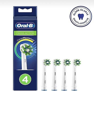 Oral-B Cross Action Oral-B Şarjlı Diş Fırçası Başlığı 4?lü