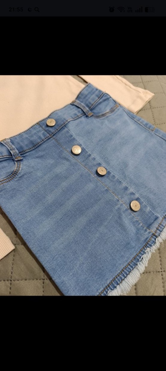 3-4 yaş kız zara badi ve lcw kot etek - Görsel 3