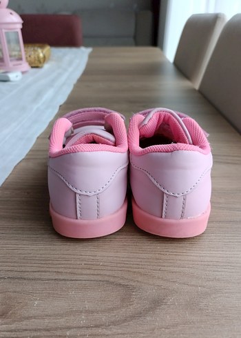 Kız Çocuk Pembe Işıklı Cırt Cırtlı Spor Ayakkabı vicco - Görsel 3