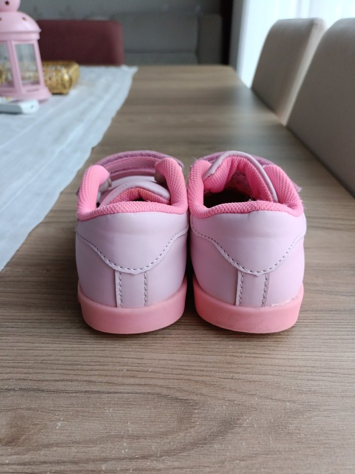 Kız Çocuk Pembe Işıklı Cırt Cırtlı Spor Ayakkabı vicco - Görsel 3
