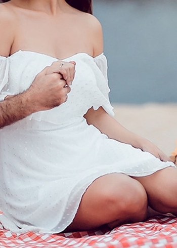 Koton Beyaz Nakışlı Mini Bohem Elbise - Görsel 4