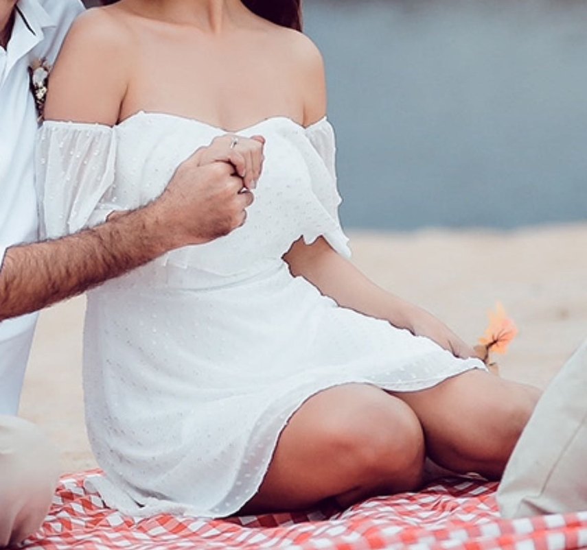 Koton Beyaz Nakışlı Mini Bohem Elbise - Görsel 4