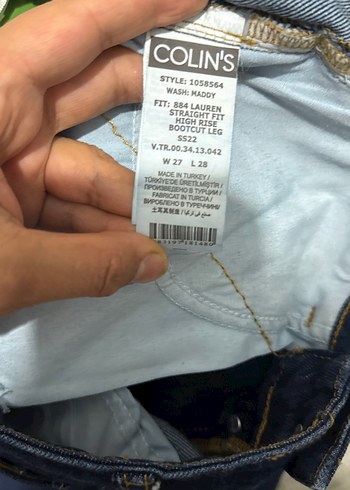 Kadın Lacivert Düğmeli Midi Denim Jean - Görsel 3