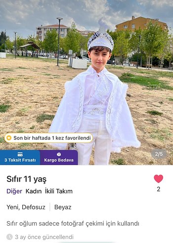 Sünnet kıyafeti 11 yaş - Görsel 4
