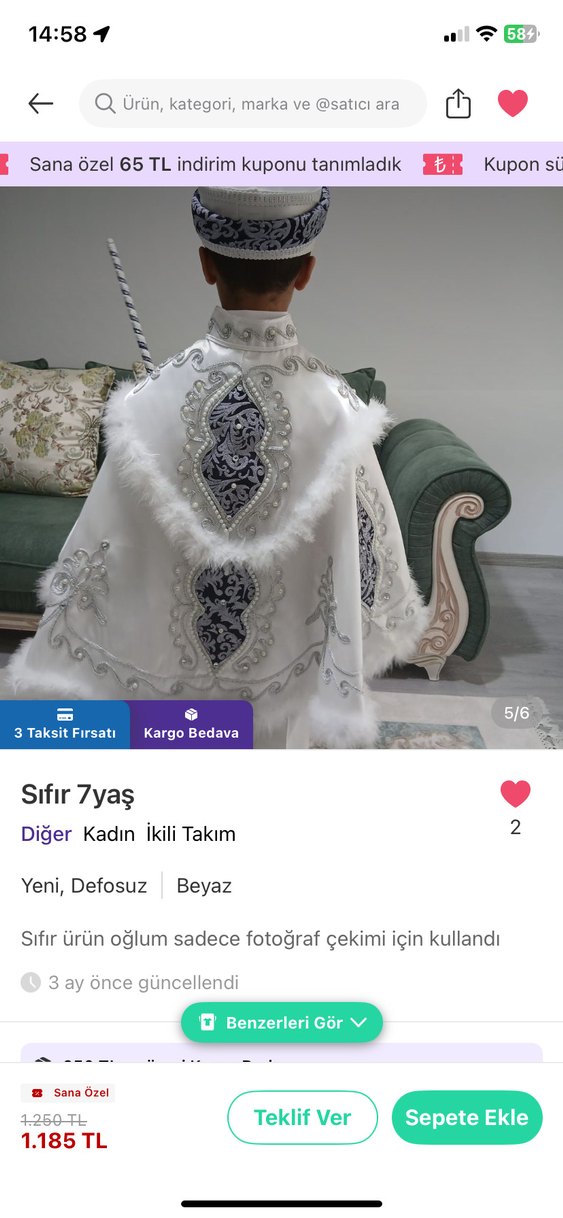 Sünnet kıyafeti 11 yaş - Görsel 3