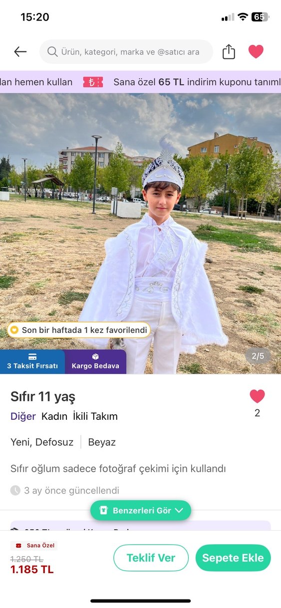 Sünnet kıyafeti 11 yaş - Görsel 4