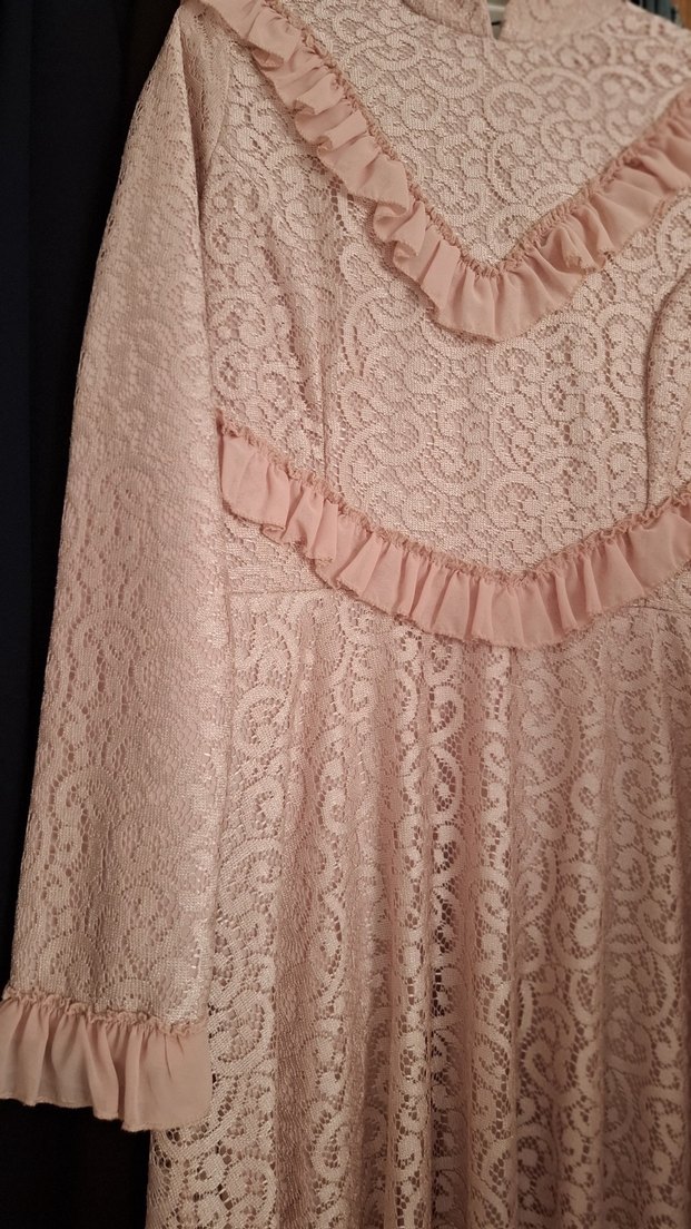 Toz pembe tesettür abiye 38 beden - Görsel 3