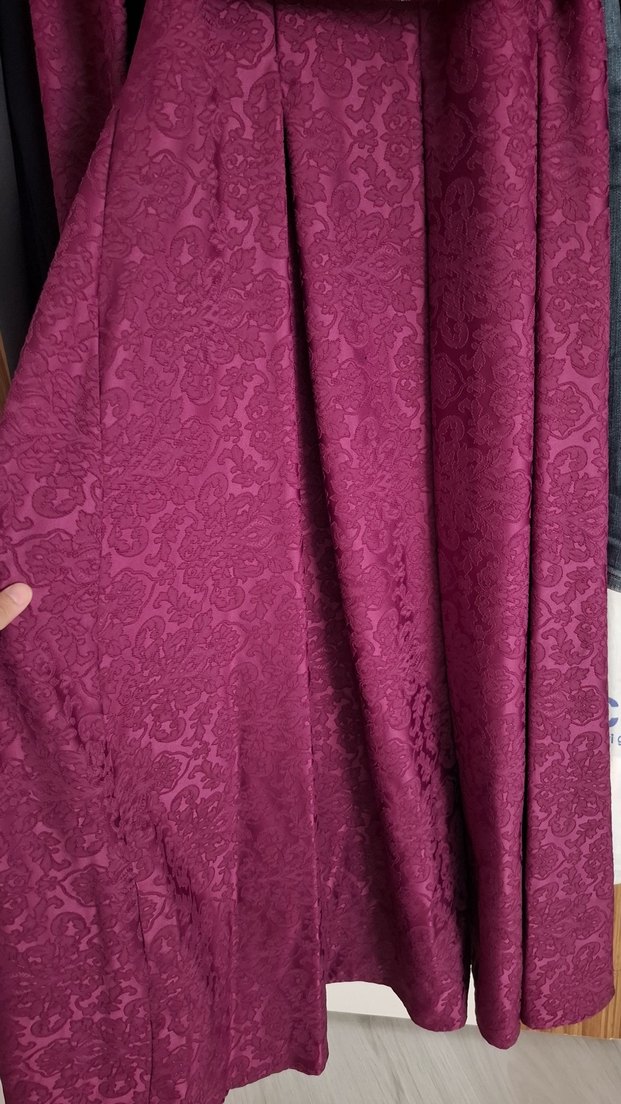 Bordo Vintage Gotik Kadın Uzun Elbise - Görsel 2