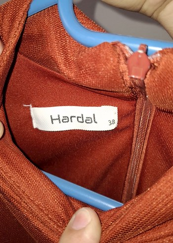 Tesettür kiremit rengi abiye 38 - Görsel 2