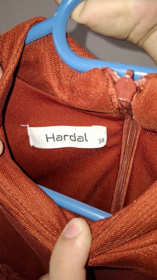 Tesettür kiremit rengi abiye 38 - Görsel 2