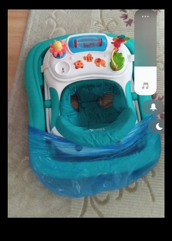 Turkuaz Renkli Bebek Yürüteci