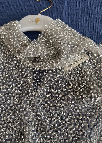 Gri Drapeli Balıkçı Yaka Kadın Bluz - Görsel 4