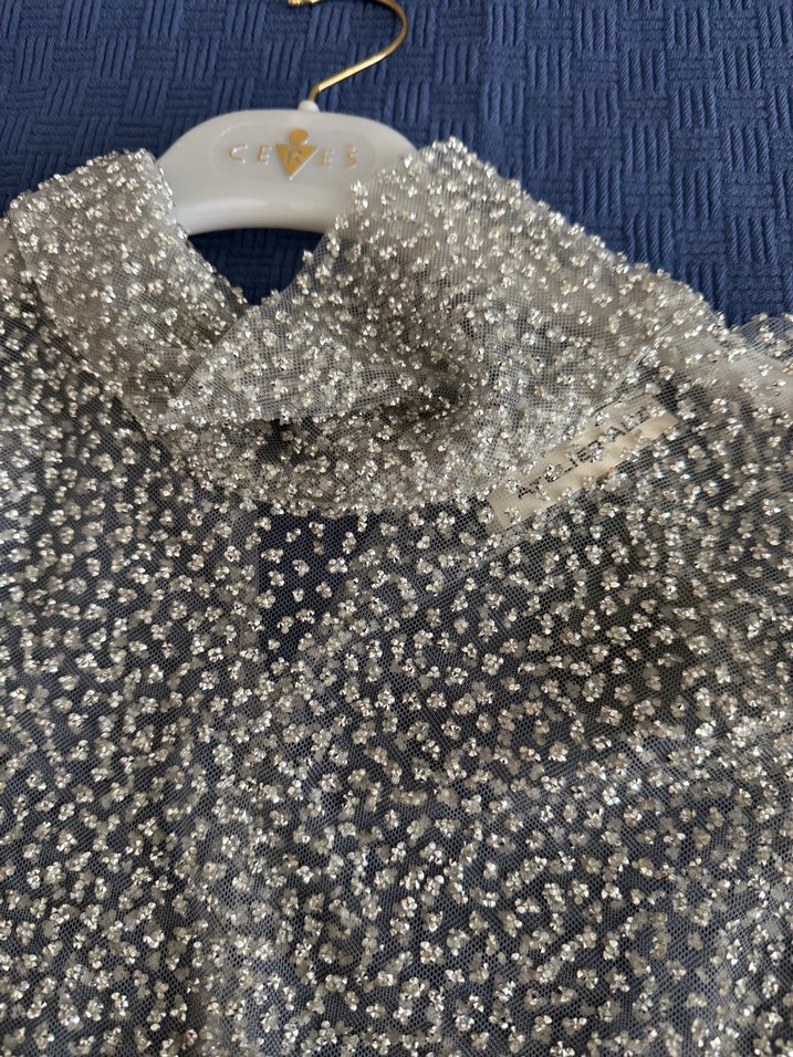 Gri Drapeli Balıkçı Yaka Kadın Bluz - Görsel 4