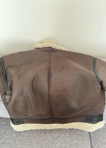 LCW Kürklü Kahverengi Süet Kısa Kış Ceketi - Görsel 7