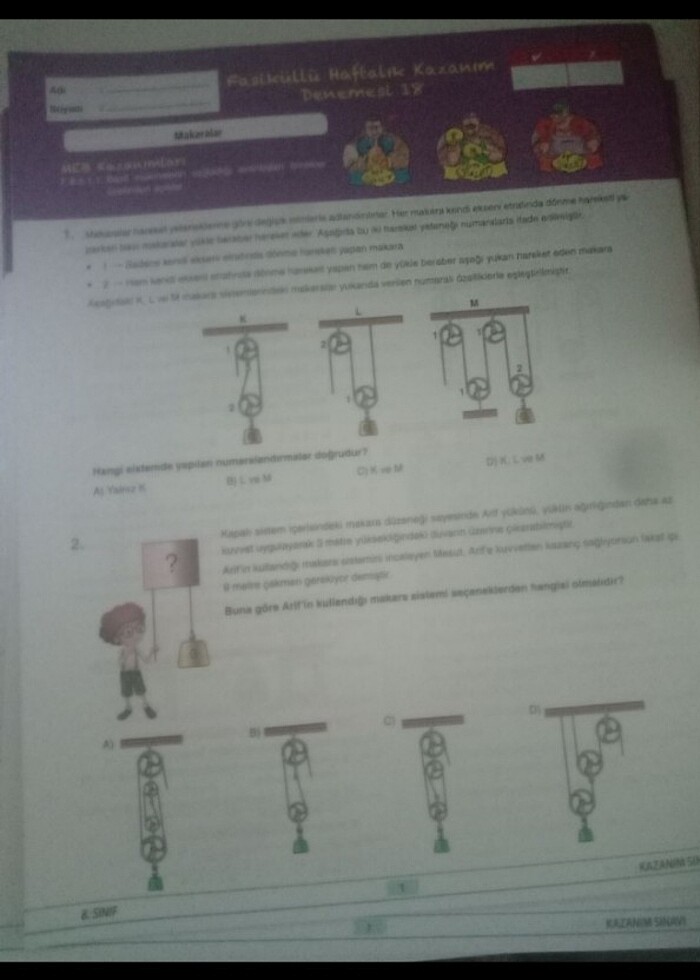 8. Sınıf Fen Bilimleri Deneme Test - Görsel 3