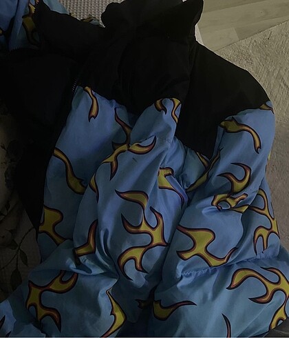 Mavi Siyah Erkek Mont - Görsel 6