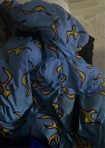 Mavi Siyah Erkek Mont - Görsel 7