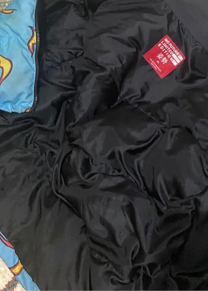 Mavi Siyah Erkek Mont - Görsel 4