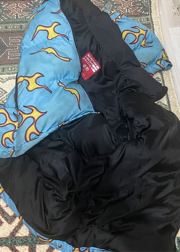 Mavi Siyah Erkek Mont - Görsel 5