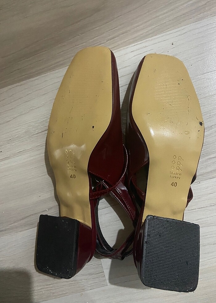 Mary Jane Bordo Rugan Ayakkabı - Görsel 4