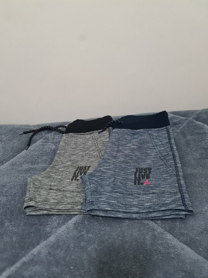 Gri Baskılı Rahat şort - Görsel 2