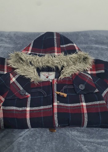 Bordo Ekoseli Erkek Kaban - Görsel 4