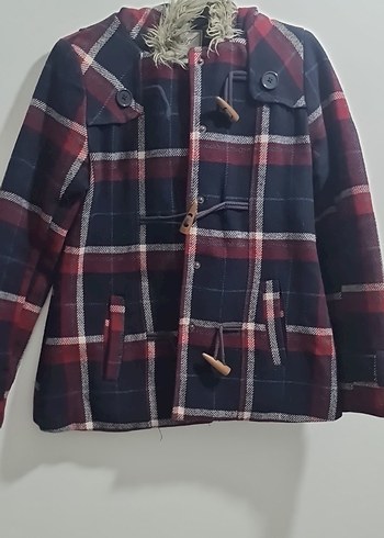 Bordo Ekoseli Erkek Kaban - Görsel 2