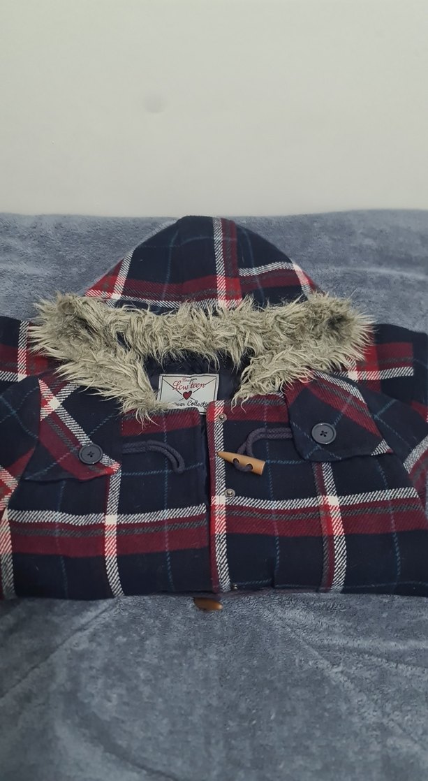 Bordo Ekoseli Erkek Kaban - Görsel 4