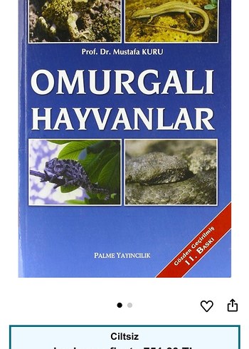 Omurgalı Hayvanlar Kitabı - Prof. Dr. Mustafa Kuru
