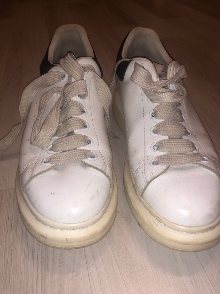 Beyaz Bağcıklı Kadın Spor Ayakkabı - Görsel 5