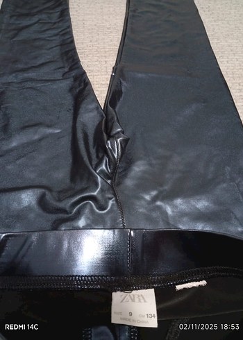 Kız çocuk mavi parlak tayt - Görsel 3