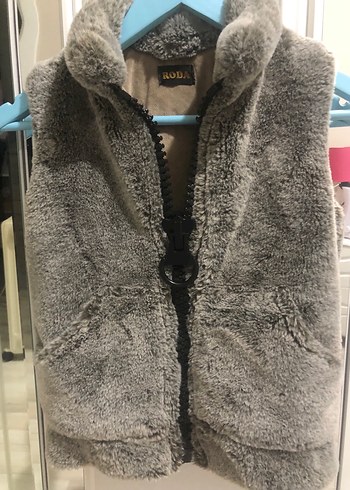 Kız çocuk kürklü yelek - Görsel 2