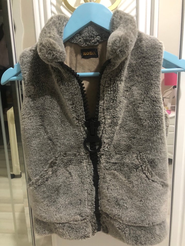 Kız çocuk kürklü yelek - Görsel 3