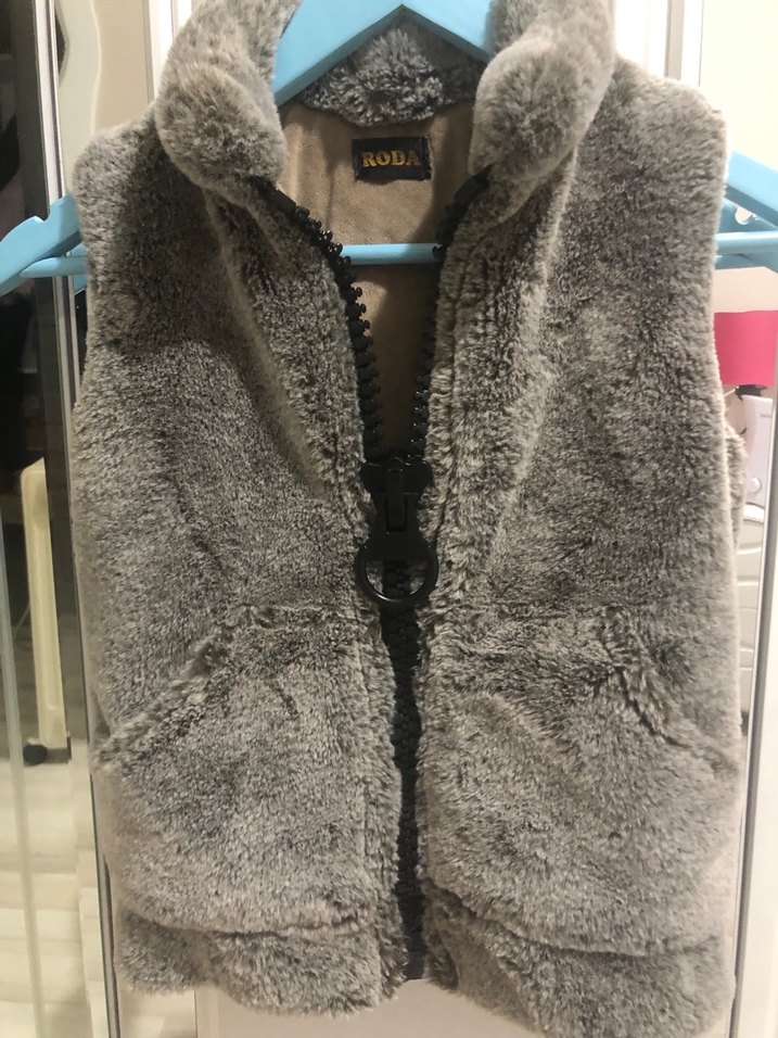 Kız çocuk kürklü yelek - Görsel 2