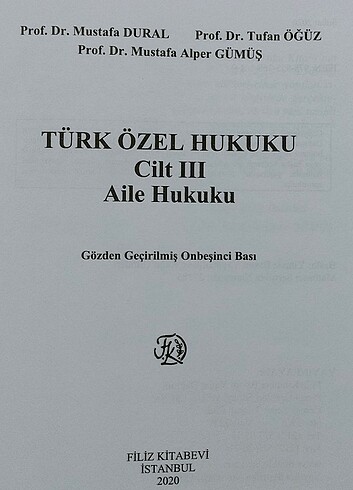  Türk Özel Hukuku Cilt 3 Aile Hukuku