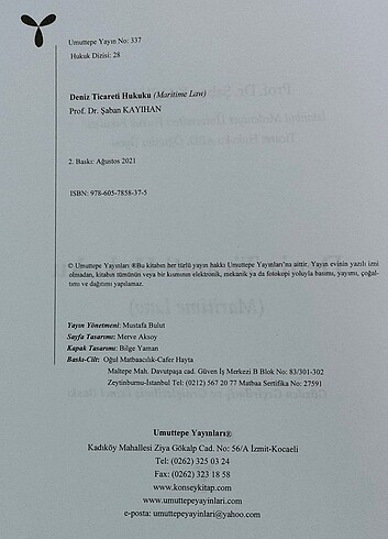 Deniz Ticareti Hukuku