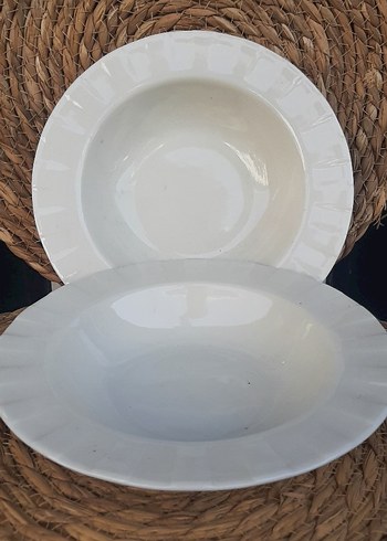 Diğer Beyaz Gri Derin Yemek Tabağı