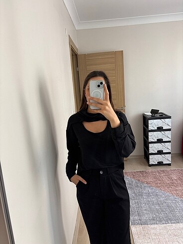 s Beden siyah Renk Siyah Sweatshirt
