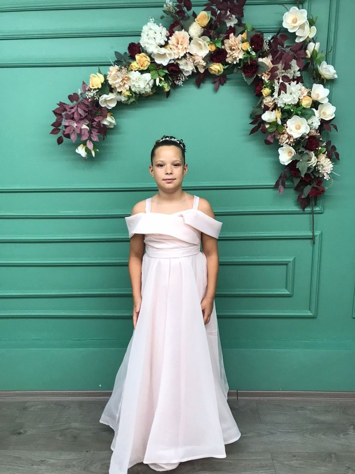 Pembe Kayışlı Klasik Kız Çocuk Elbisesi - Görsel 2