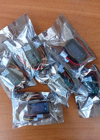 2 adet Dijital Voltmetre Ampermetre Led Ekranlı - Görsel 2