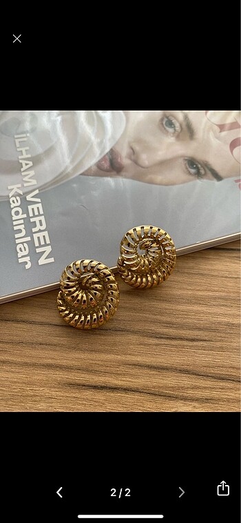 Gold Salyangoz küpe