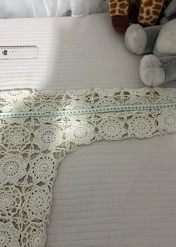 Bohem Tarzı Beyaz Örgü Kadın Kazak - Görsel 4