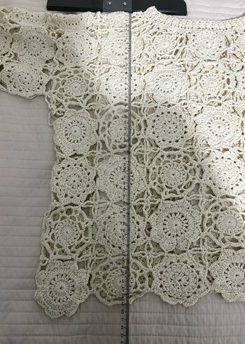 Bohem Tarzı Beyaz Örgü Kadın Kazak - Görsel 3